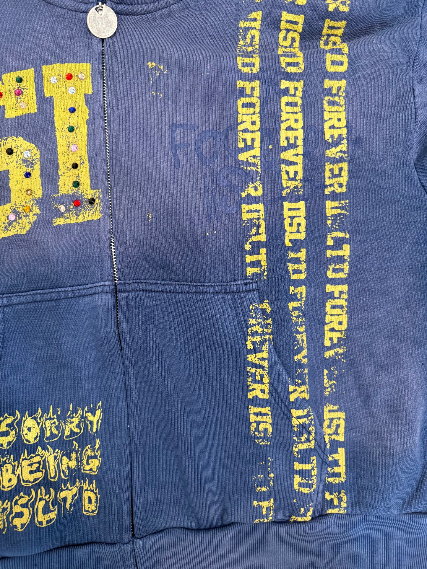 FOREVER IISLTD ZIP UP - BLUE