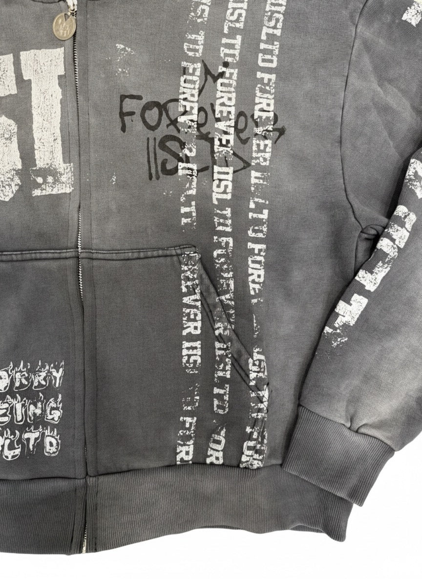 FOREVER IISLTD ZIP UP - GREY