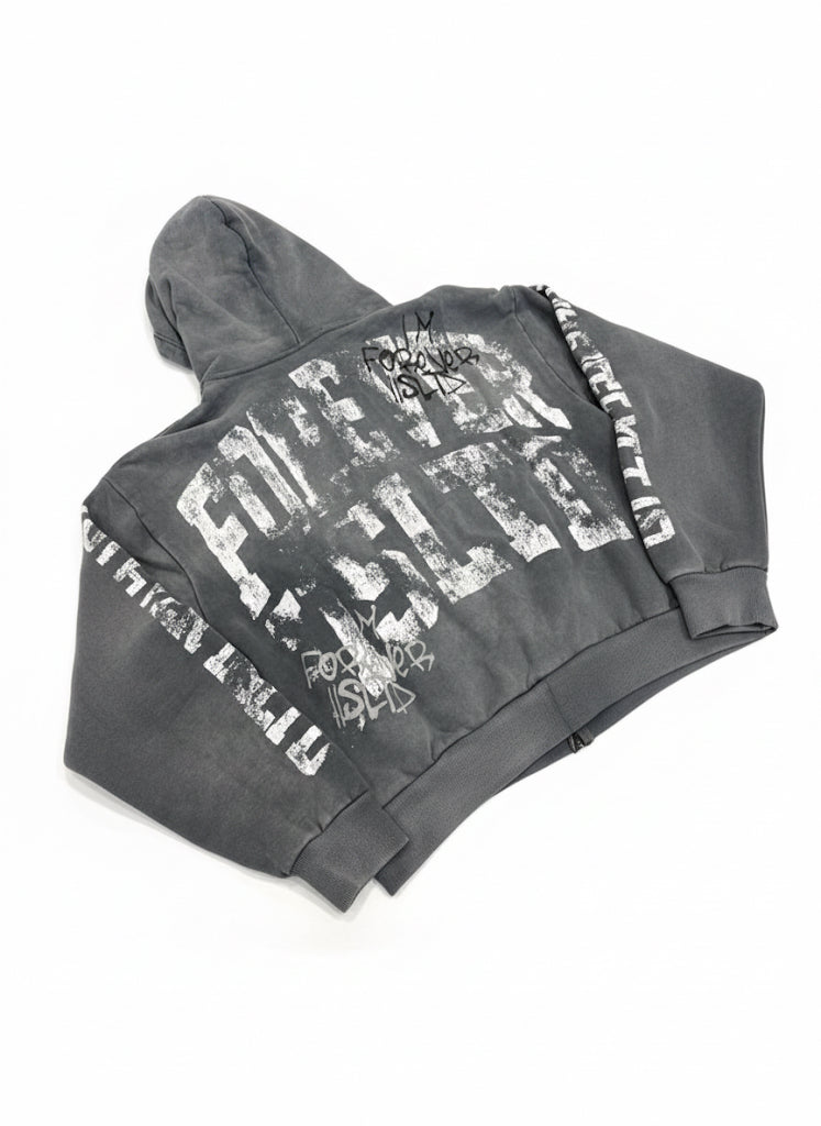 FOREVER IISLTD ZIP UP - GREY