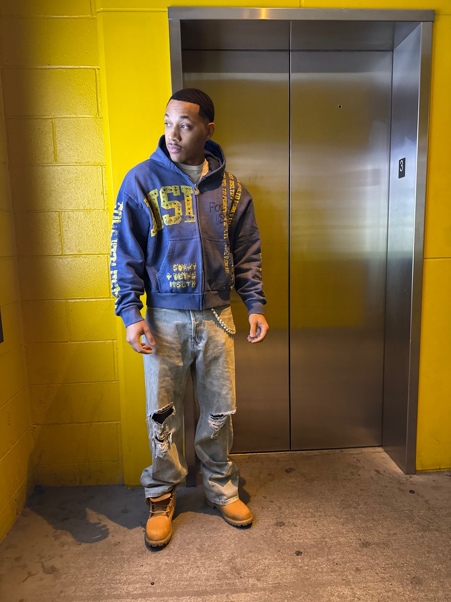 FOREVER IISLTD ZIP UP V2 - DARK BLUE